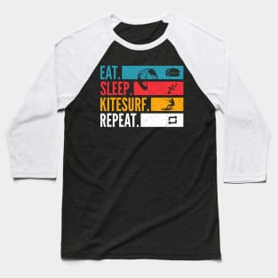 Eat Sleep Kitesurf Repeat Kitesurfing Baseball T-Shirt